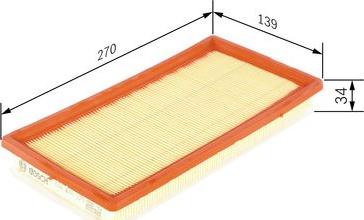 BOSCH F 026 400 378 - Повітряний фільтр autocars.com.ua