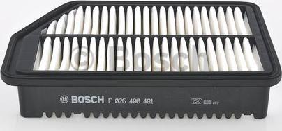 BOSCH F 026 400 481 - Воздушный фильтр avtokuzovplus.com.ua