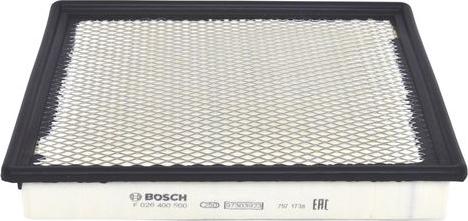 BOSCH F 026 400 500 - Повітряний фільтр autocars.com.ua