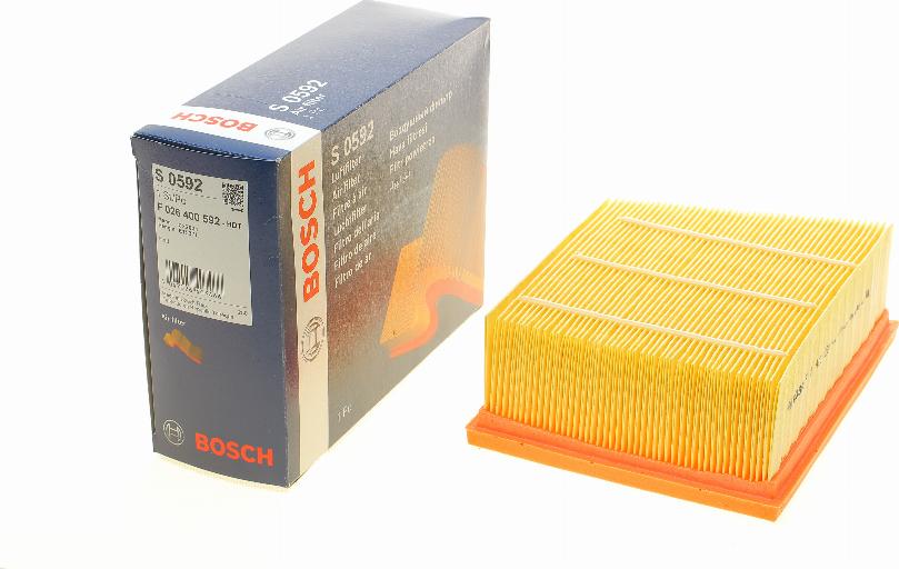 BOSCH F 026 400 592 - Повітряний фільтр autocars.com.ua