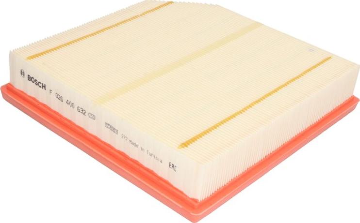 BOSCH F 026 400 632 - Повітряний фільтр autocars.com.ua