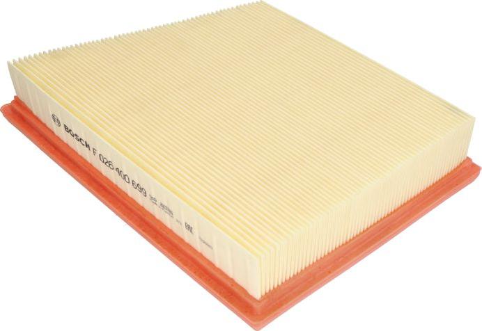 BOSCH F 026 400 699 - Повітряний фільтр autocars.com.ua