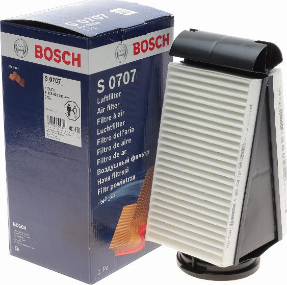 BOSCH F 026 400 707 - Воздушный фильтр avtokuzovplus.com.ua