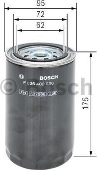 BOSCH F 026 402 030 - Топливный фильтр avtokuzovplus.com.ua