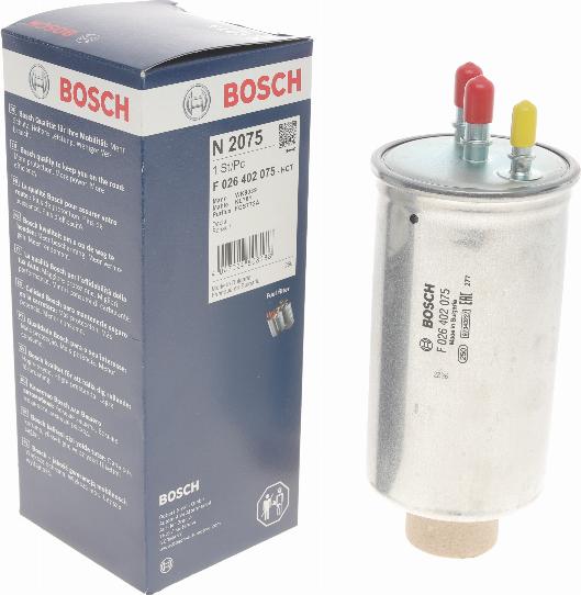 BOSCH F 026 402 075 - Паливний фільтр autocars.com.ua