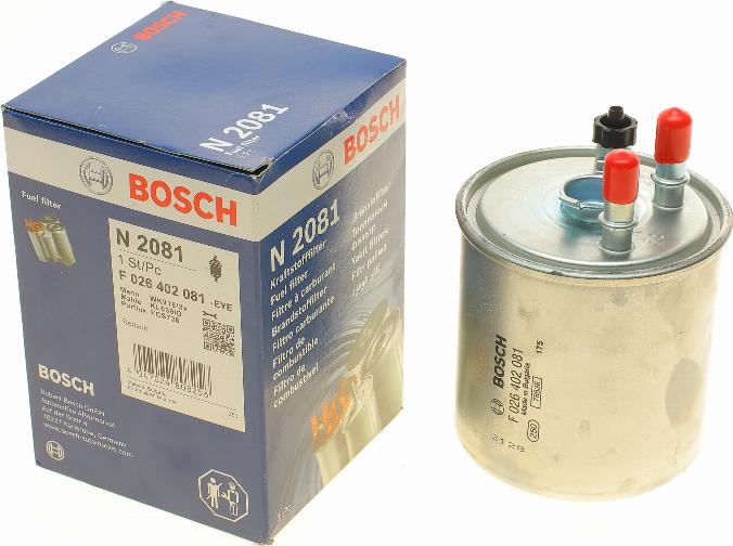 BOSCH F 026 402 081 - Паливний фільтр autocars.com.ua