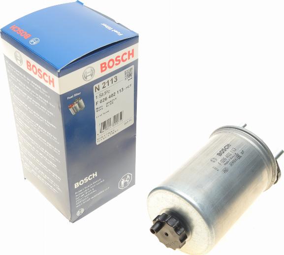 BOSCH F 026 402 113 - Паливний фільтр autocars.com.ua