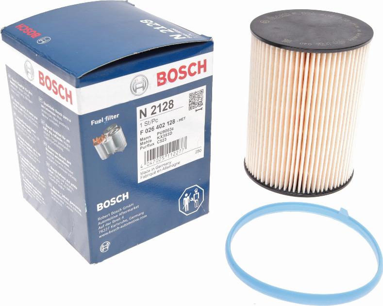 BOSCH F 026 402 128 - Паливний фільтр autocars.com.ua