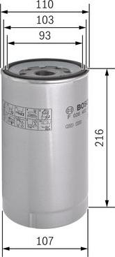 BOSCH F 026 402 143 - Паливний фільтр autocars.com.ua