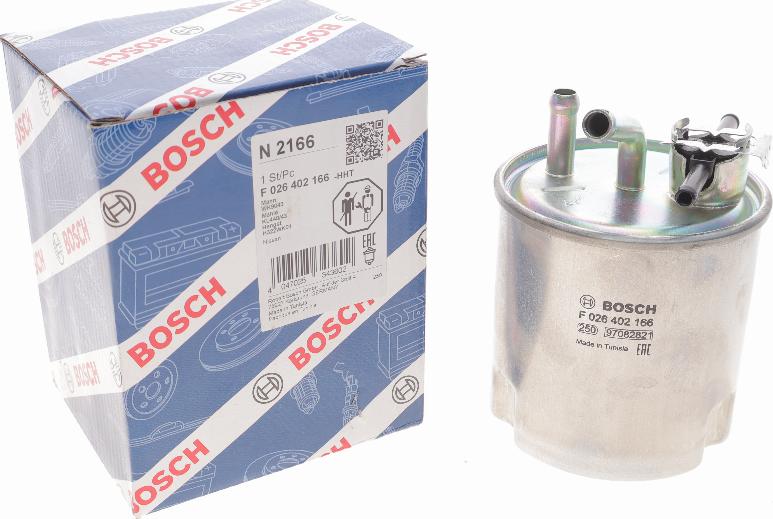 BOSCH F 026 402 166 - Паливний фільтр autocars.com.ua