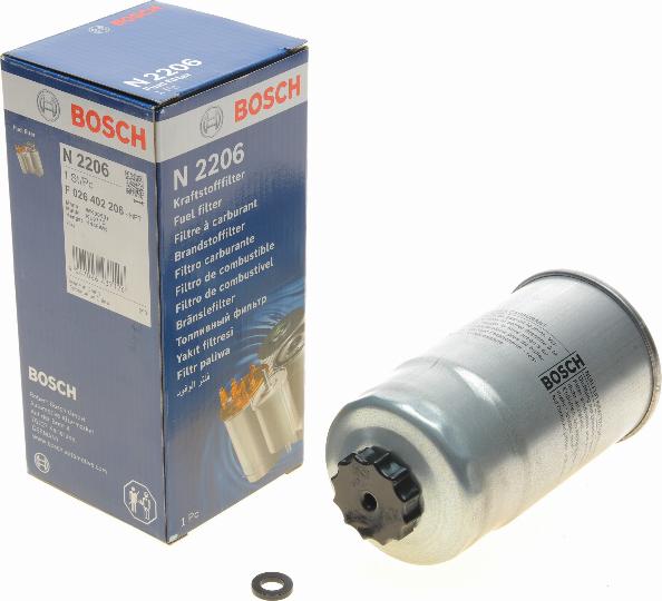 BOSCH F 026 402 206 - Паливний фільтр autocars.com.ua