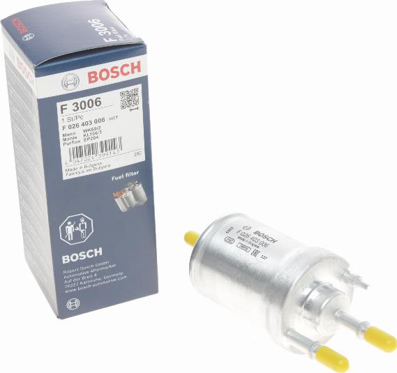 BOSCH F 026 403 006 - Топливный фильтр autodnr.net