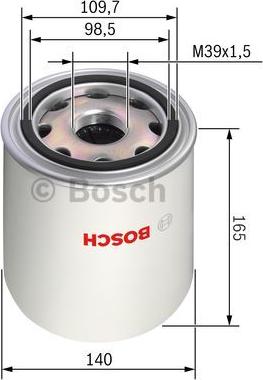 BOSCH F 026 404 012 - Патрон осушувача повітря, пневматична система autocars.com.ua