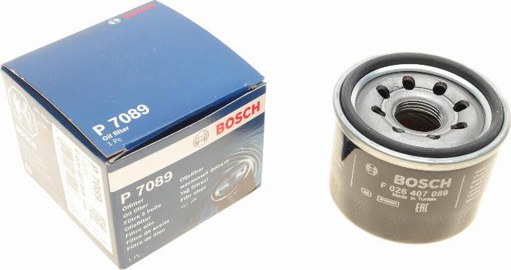 BOSCH F 026 407 089 - Масляний фільтр autocars.com.ua