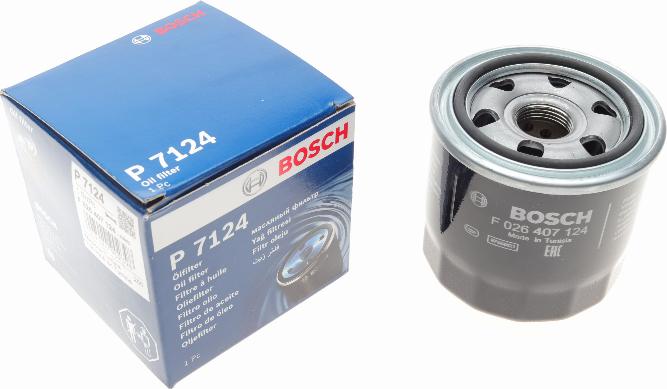 BOSCH F 026 407 124 - Масляний фільтр autocars.com.ua