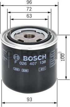 BOSCH F 026 407 138 - Масляный фильтр autodnr.net