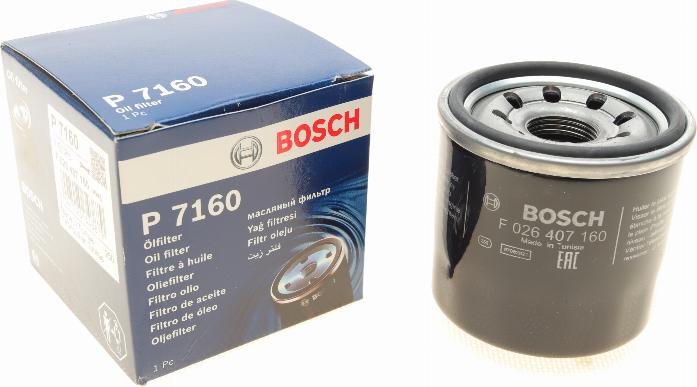 BOSCH F 026 407 160 - Масляний фільтр autocars.com.ua