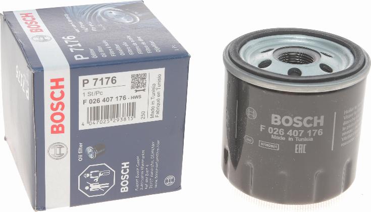 BOSCH F 026 407 176 - Масляний фільтр autocars.com.ua