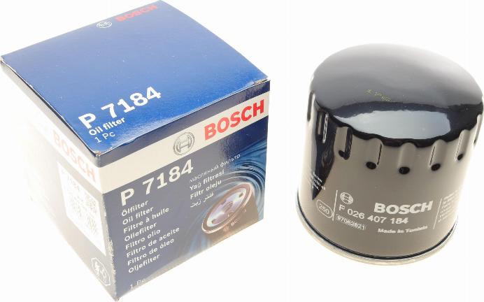 BOSCH F 026 407 184 - Масляний фільтр autocars.com.ua