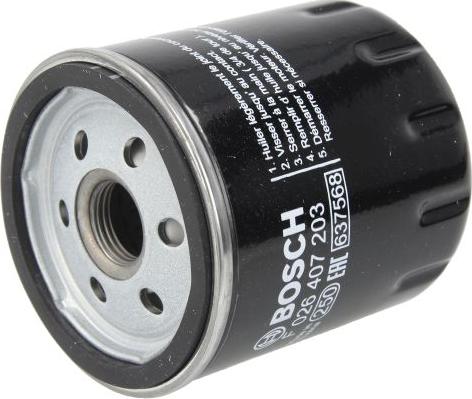 BOSCH F 026 407 203 - Масляний фільтр autocars.com.ua