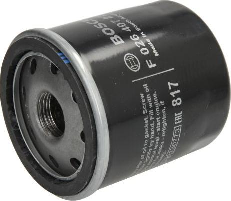 BOSCH F 026 407 221 - Масляний фільтр autocars.com.ua