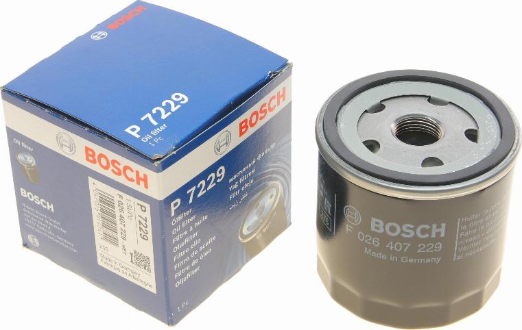 BOSCH F 026 407 229 - Масляний фільтр autocars.com.ua