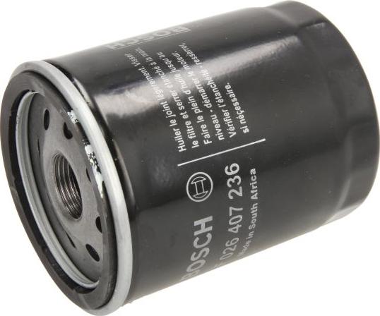 BOSCH F 026 407 236 - Масляний фільтр autocars.com.ua