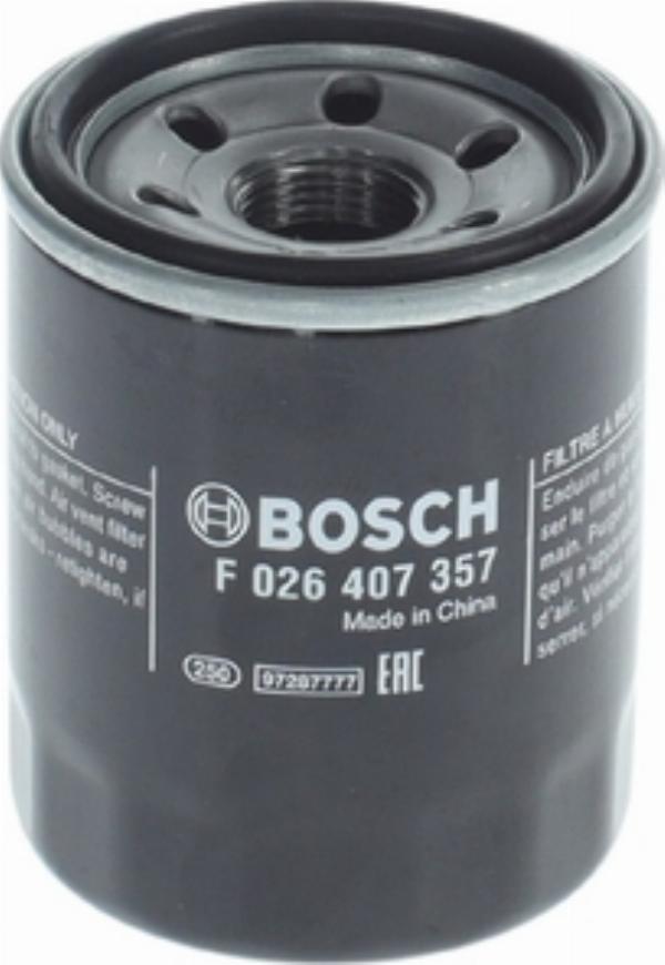 BOSCH F 026 407 357 - Масляний фільтр autocars.com.ua