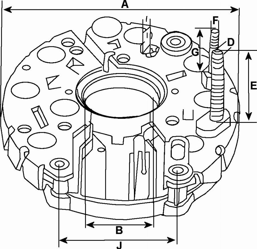 BOSCH F 032 136 581 - Выпрямитель, генератор avtokuzovplus.com.ua