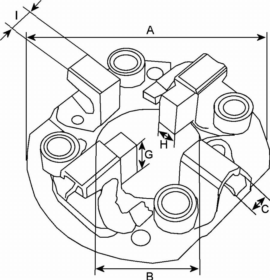 BOSCH F 032 132 306 - Кронштейн, вугільна щітка autocars.com.ua