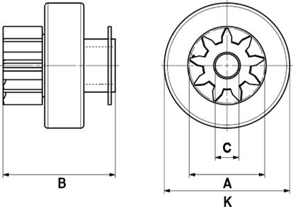 BOSCH F 032 138 793 - Провідна шестерня, стартер autocars.com.ua