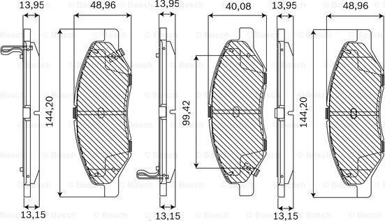 BOSCH F 03A 050 006 - Гальмівні колодки, дискові гальма autocars.com.ua