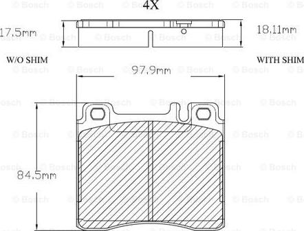 BOSCH F 03A 150 008 - Тормозные колодки, дисковые, комплект autodnr.net