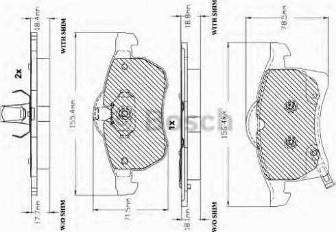 BOSCH F 03A 150 012 - Гальмівні колодки, дискові гальма autocars.com.ua