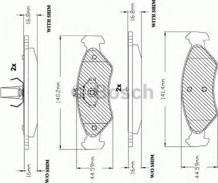 BOSCH F 03A 150 024 - Тормозные колодки, дисковые, комплект avtokuzovplus.com.ua