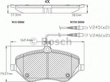 BOSCH F 03A 150 029 - Гальмівні колодки, дискові гальма autocars.com.ua