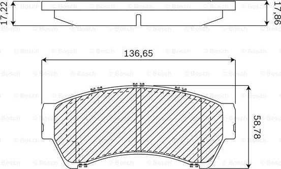 BOSCH F 03B 050 154 - Гальмівні колодки, дискові гальма autocars.com.ua