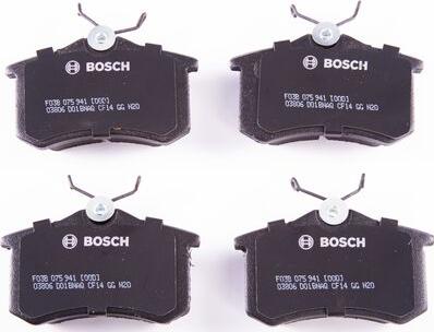 BOSCH F 03B 075 941 - Тормозные колодки, дисковые, комплект autodnr.net