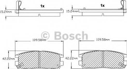BOSCH F 03B 150 027 - Тормозные колодки, дисковые, комплект autodnr.net