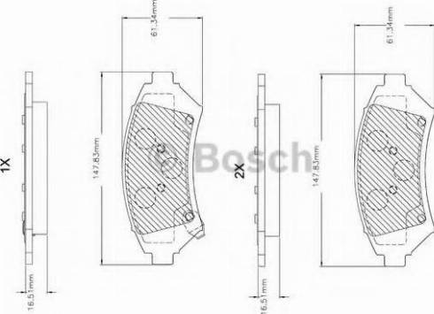 BOSCH F 03B 150 046 - Тормозные колодки, дисковые, комплект avtokuzovplus.com.ua