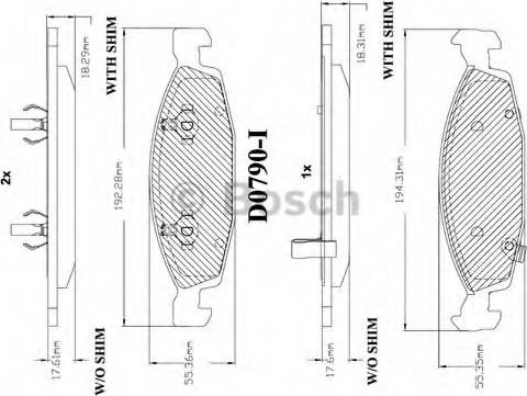 BOSCH F 03B 150 063 - Гальмівні колодки, дискові гальма autocars.com.ua