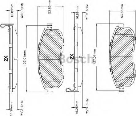 BOSCH F 03B 150 071 - Тормозные колодки, дисковые, комплект autodnr.net