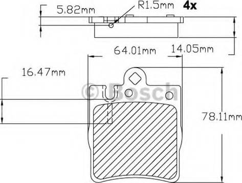 BOSCH F 03B 150 088 - Тормозные колодки, дисковые, комплект autodnr.net