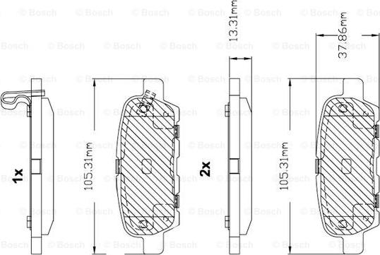 BOSCH F 03B 150 099 - Тормозные колодки, дисковые, комплект autodnr.net