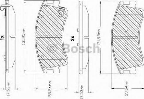 BOSCH F 03B 150 115 - Гальмівні колодки, дискові гальма autocars.com.ua