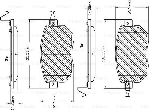 BOSCH F 03B 150 121 - Тормозные колодки, дисковые, комплект avtokuzovplus.com.ua