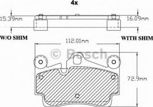 BOSCH F 03B 150 124 - Тормозные колодки, дисковые, комплект avtokuzovplus.com.ua