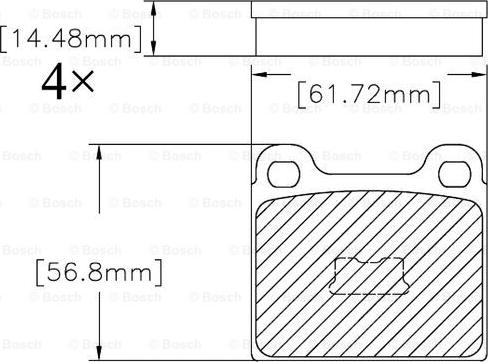 BOSCH F 03B 150 206 - Тормозные колодки, дисковые, комплект avtokuzovplus.com.ua