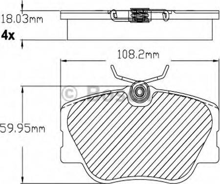 BOSCH F 03B 150 230 - Гальмівні колодки, дискові гальма autocars.com.ua