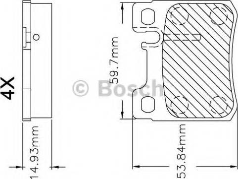 BOSCH F 03B 150 247 - Тормозные колодки, дисковые, комплект autodnr.net